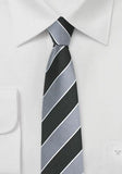 Cravate slim alb negru--Cravate Online
