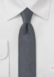 Cravate slim barbati matase tricotata slim antracit GRI--Cravate Online