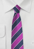 Cravate slim Fuchsia Navy--Cravate Online