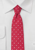 Cravate slim rosie cu puncte--Cravate Online