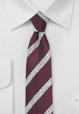 Cravate slim rosu dungi absolvire--Cravate Online