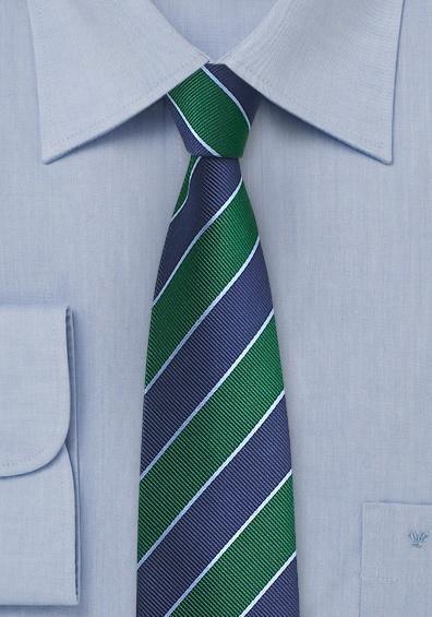 Cravate slim Verde Albastru--Cravate Online