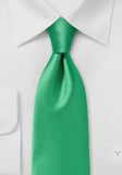 Cravate verde deschis monocromatic polifibra italiana--Cravate Online