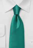 Cravate verde inchis monocromatic polifibra italiana