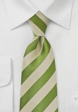 Cravate verzi padure de afaceri cu dungi albe