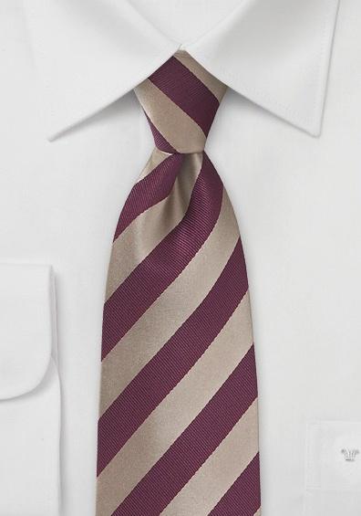 Cravate visinii cu dungi in ecru - crem--Cravate Online