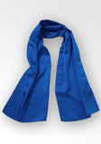 Eșarfă albastra pentru femei de mătase regală, 140 x 30 cm