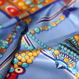 Esarfa dama Art Of Silk, albastru deschis, 90 x 90 cm