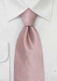 Cravată monocromă XXL roz mat