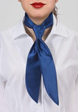 Esarfa cravata dama albastru regal--Cravate Online