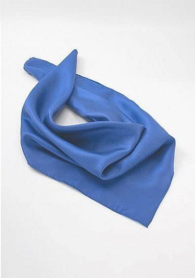 Eșarfă de mătase albastru--Cravate Online