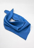 Eșarfă de mătase confortabilă în albastru mat--Cravate Online