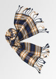 Fular carouri albastru inchis--Cravate Online