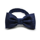 Papion pentru bărbați cu model cavalier paisley în bleumarin