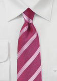 Cravată dungi de design roz, matase