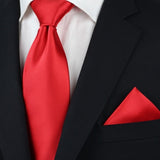 Set cravată și batistă - roșu