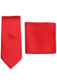 Set cravată și batistă - roșu