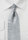 Cravată Bart, model argintiu gri, pentru Bărbați - Cravatepedia