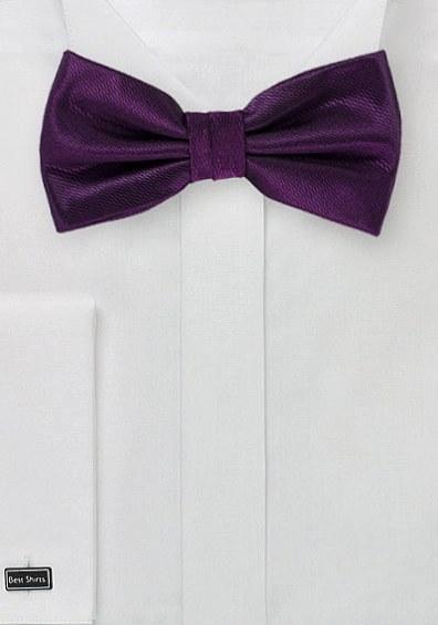 Papion bărbătesc uni structură violet 12X6 cm--Cravate Online