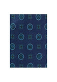 Eșarfă de mătase ornament larg aspect bleumarin albastru bleumarin, 160 x 24 cm