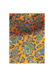 Eșarfă Paisley model cupru-portocaliu, 160 x 17 cm